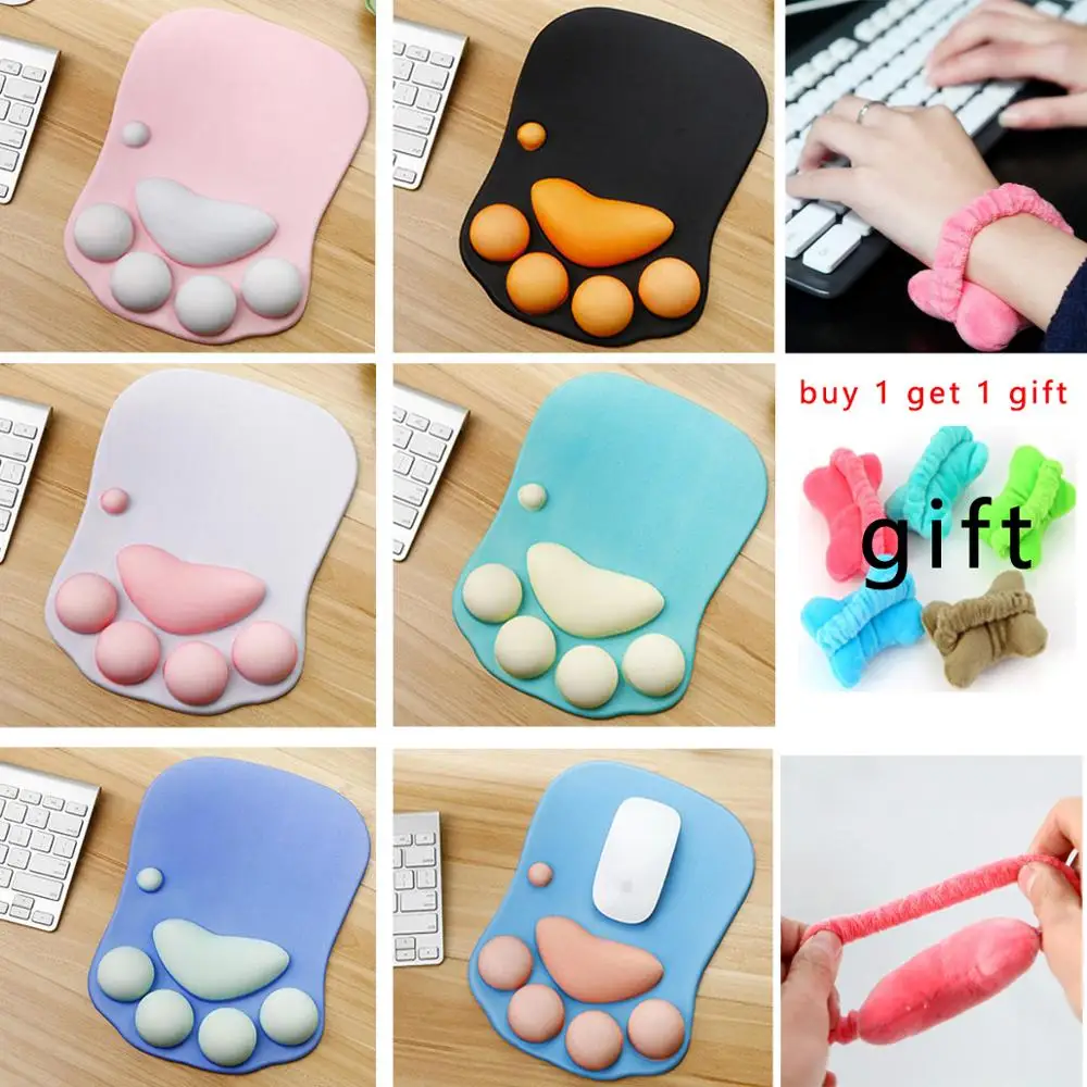 Креативный милый коврик для мыши с кошачьими лапами домашний офисной анимации