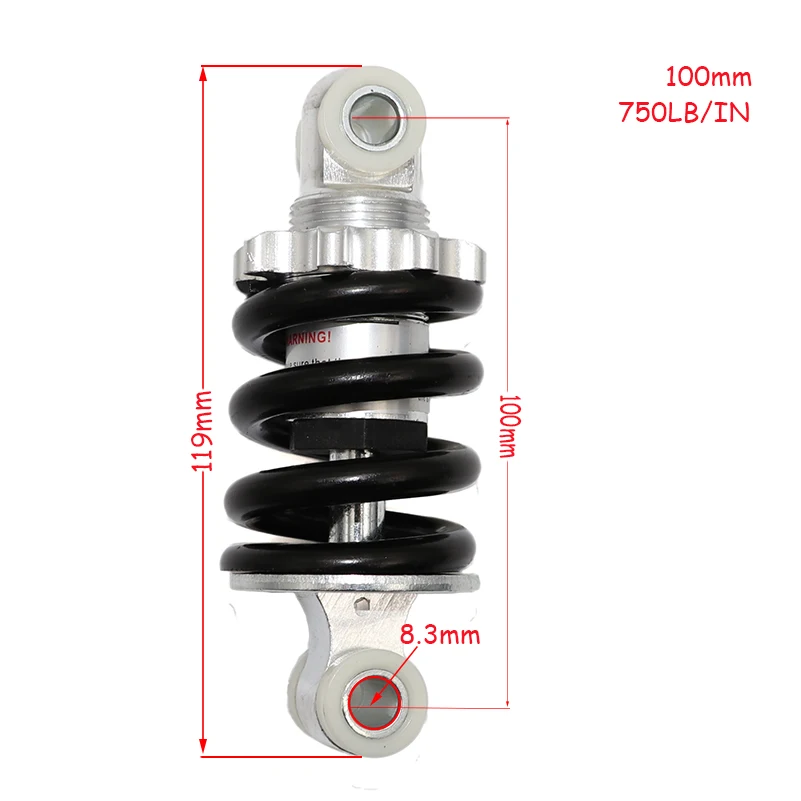 

100MM 150MM180MM 200MM 750LB 1000LB Rear Shock Absorber Damping for 47CC 49CC Minimoto ATV scooter mini Pocket Bike suspension