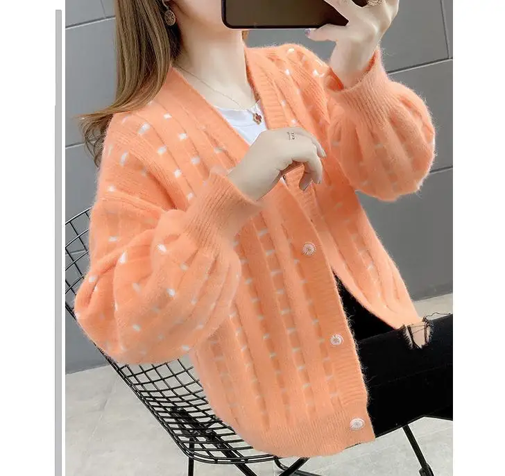 

2021 spring and autumn winter with New style fashion Long sleeve Women's Sweater coat