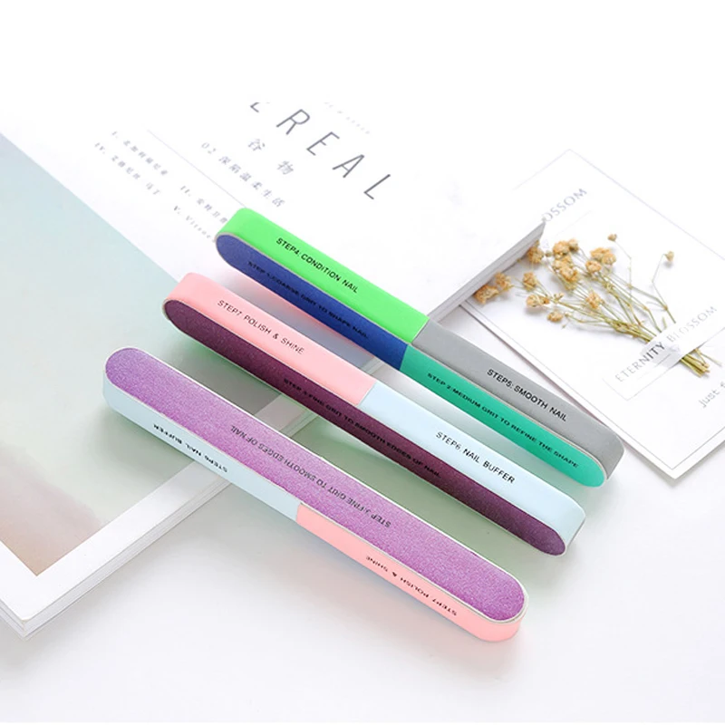 Nail Buffer Block Sponge File Manicure Pedicure Sanding Nail Art Tools Professional Printing UV Gel Polishing Buffer Block