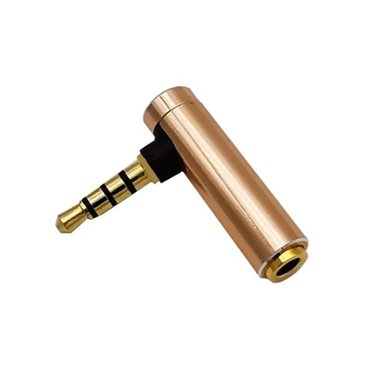 Позолоченные 3 5 мм мужского и женского пола 4 полюсный автоматический 90 градусов