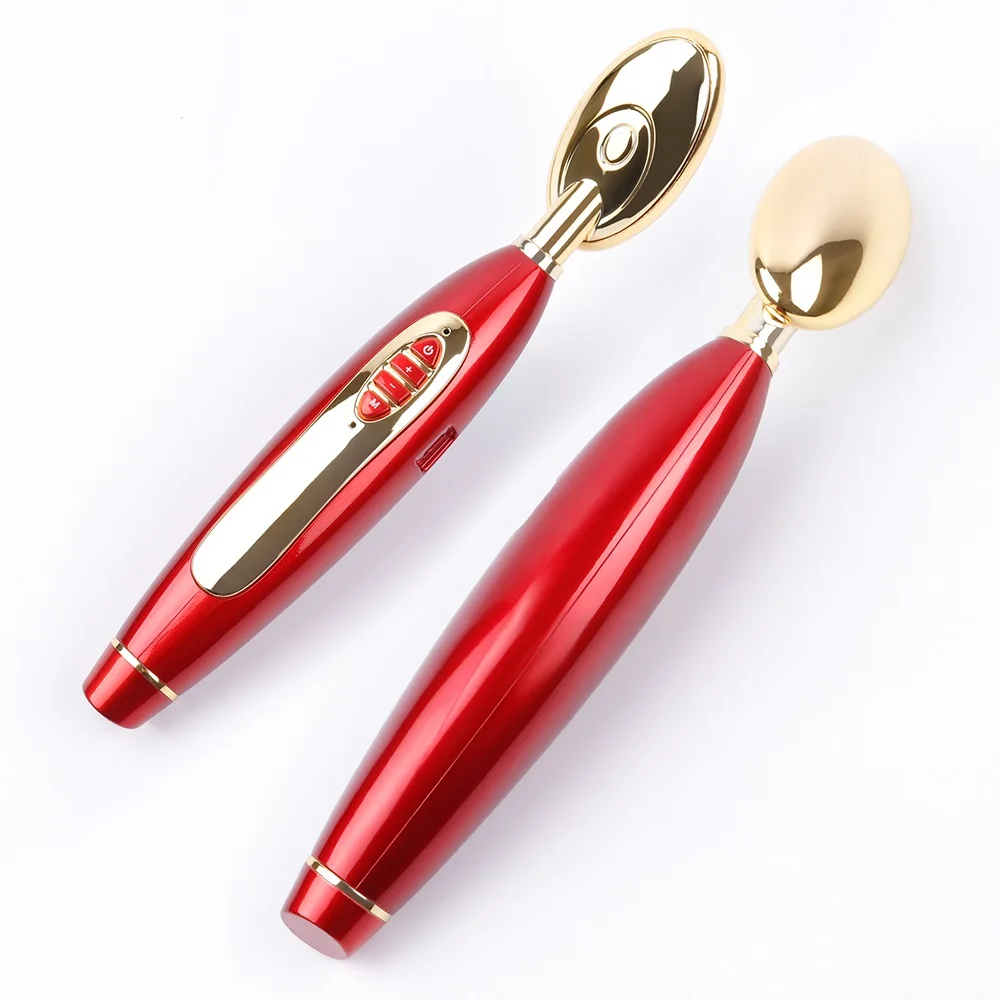 Новое золотое ложечное сверхпроводящее гальваническое массажное устройство для лифтинга кожи лица и ионической детоксикации.