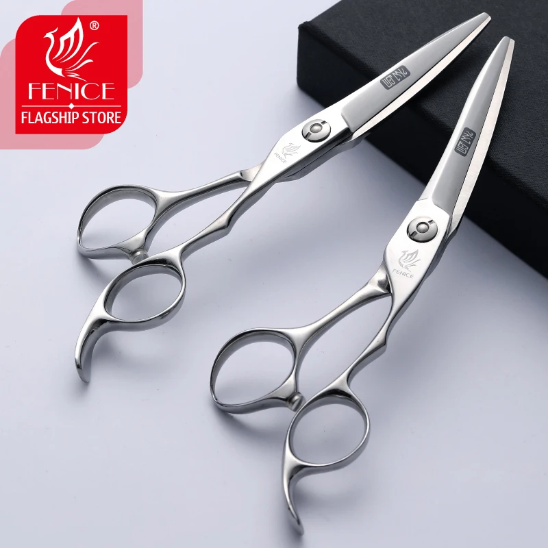 Fenice 6.0 inch Comprehensive Shear Hairdressing Curved Scissors 5.75inch Japanese 440C Stainless Steel Barber Scissors Hair