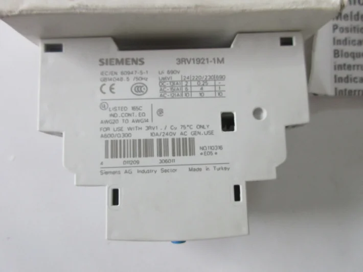 Контакты вспомогательные Siemens 3RV1921-1M 3RV19211M 1 шт. новинка | Безопасность и защита