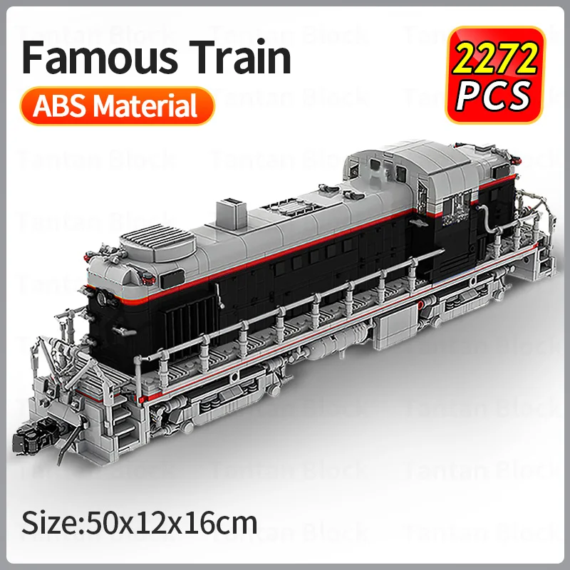 

MOC Train Railroad Locomotives Simulation Model Building Blocks Compatible City High-Tech Railway Station Bricks DIY Toys Gifts