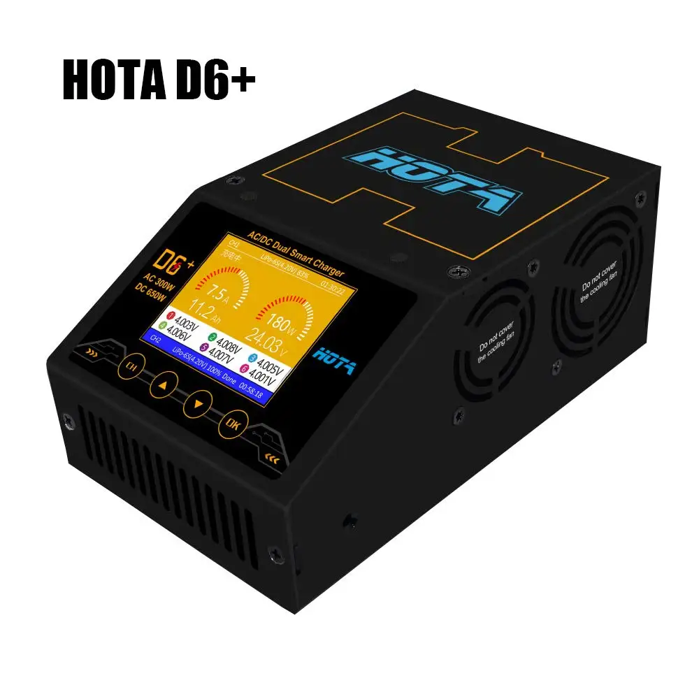 HOTA D6 + Plus AC 300 Вт DC 2X325W 2X15A Двухканальное умное зарядное устройство Dis Lipo для