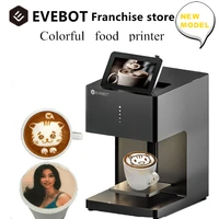 evebot 3d latte art coffee printer machine automatic beverages food selfie with wifi connection printing edible ink cartridges