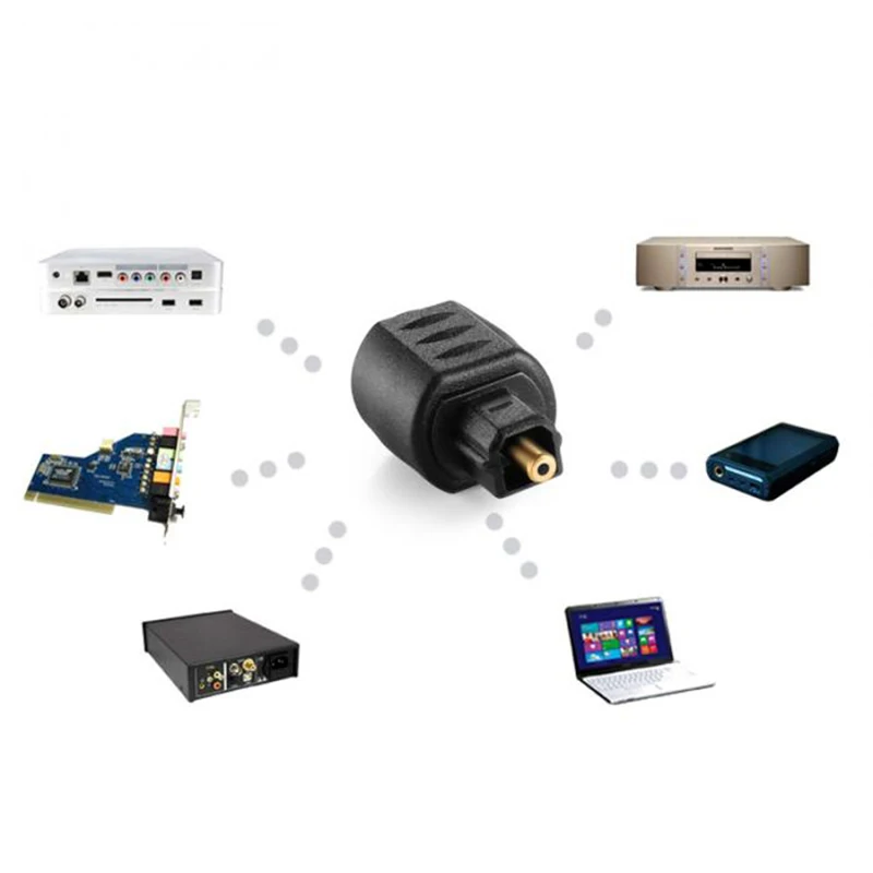 Мини оптический аудио адаптер 3 5 мм гнездовой разъем для цифрового Toslink штекер