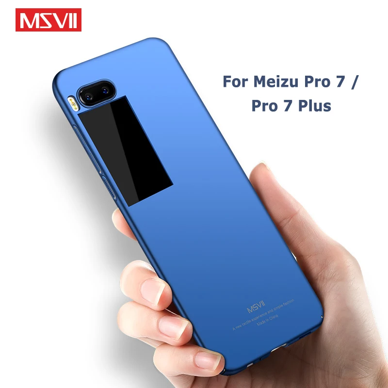 MSVII Чехлы для Meizu Pro 7 Чехол тонкий матовый чехол Pro7 Plus жесткая задняя панель из