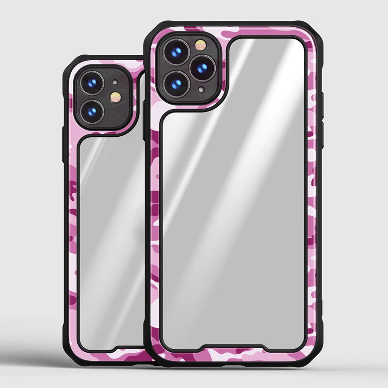 

Camouflage Border Ransparent Case for IPhone 12 Mini Back Cover for Iphone 12 Pro Max Disruptive Pattern Cases