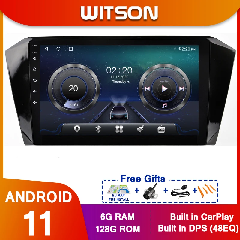 WITSON 9 &quotFULL HD сенсорный экран Android 11 Восьмиядерный Автомобильный GPS мультимедийный