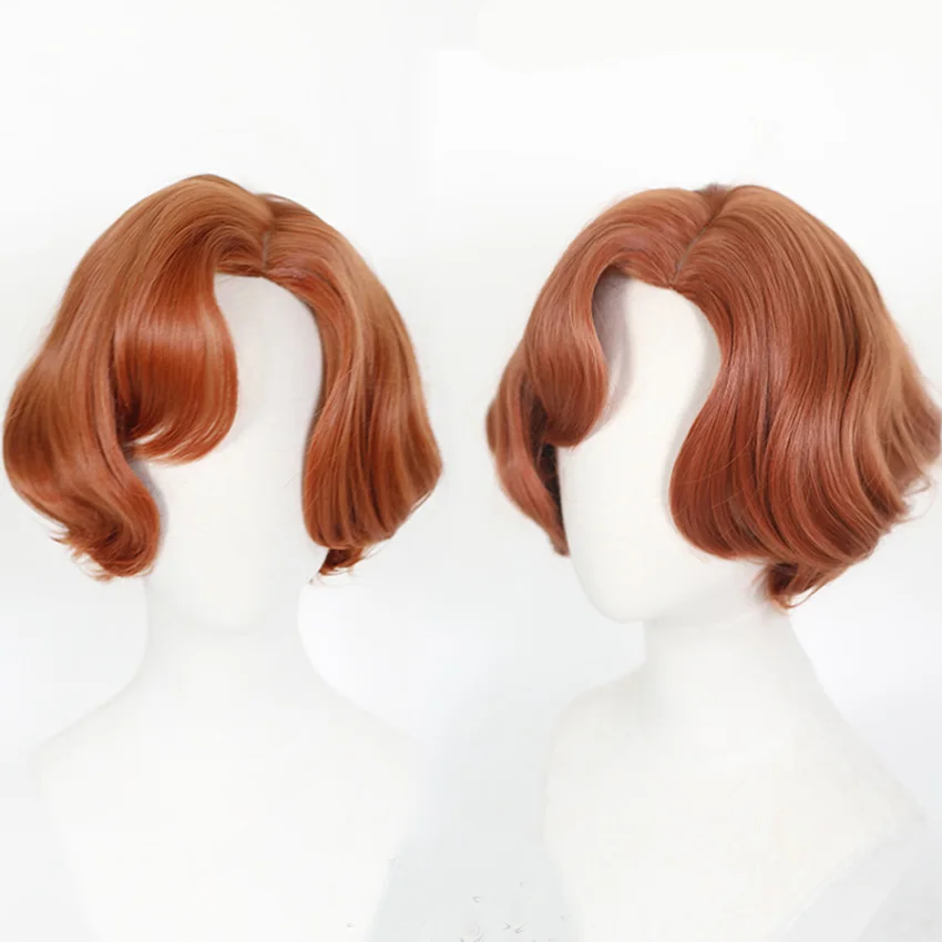 

Takerlama The Queen's Gambit Beth Harmon Cosplay Wig Brown 20s Women Retro Wavy Hair Wig Halloween Cosplay Headwear