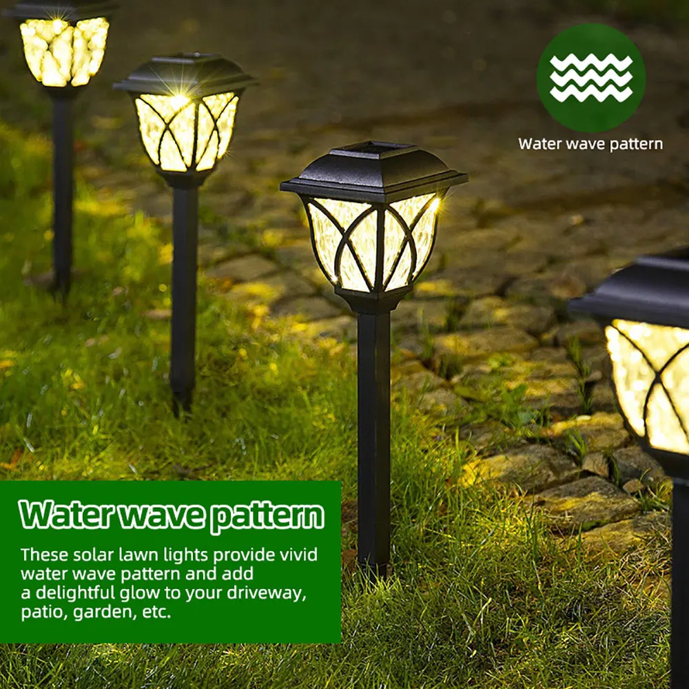 Винтаж газонное освещение на солнечной лампы IP65 Водонепроницаемый Снежинка