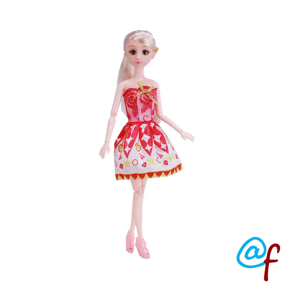 N-7 1-set Cartoon Pattern Doll Clothes Girl DIY for 1/6 OOAK Beauty Doll's Dress A Brand Head As Gift If 3sets or More