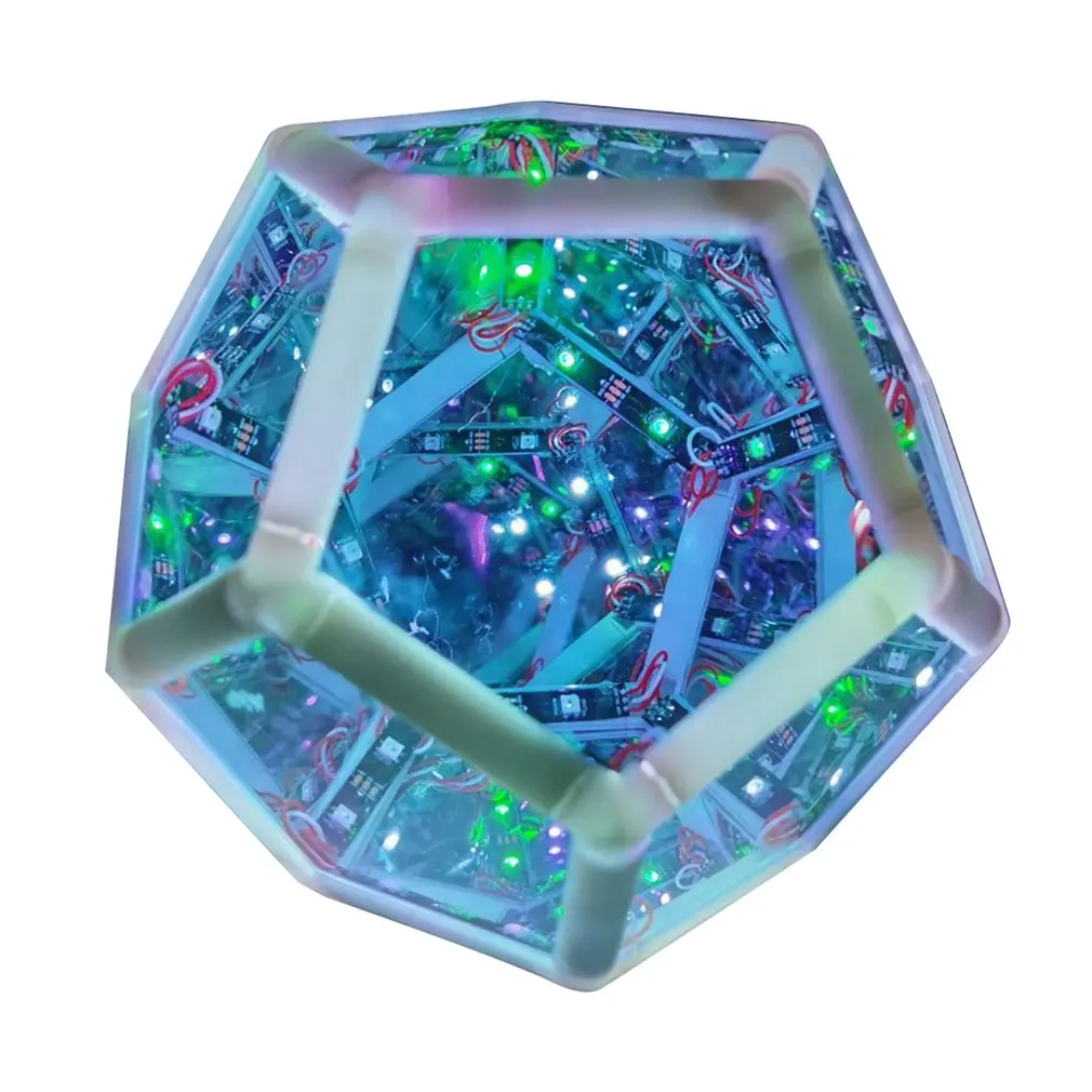 

Creative Cool Dodecahedron Night Light Multi-color Change 20cm New Flashing Light Color Art Lamp For Children's Birthday Gift