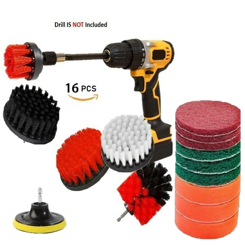Набор кистей для сверления 16x удлиненный набор скраба с удлиненным креплением |
