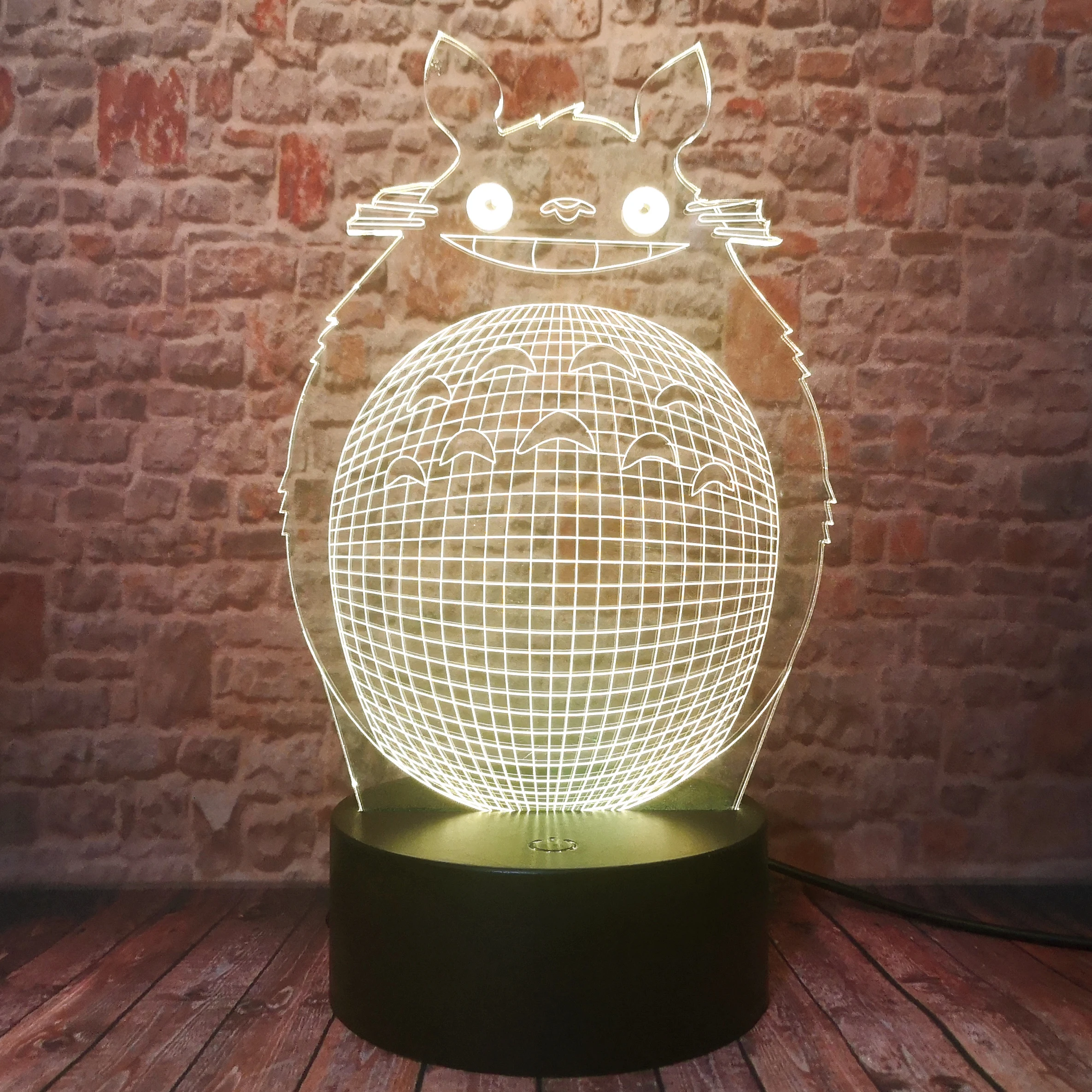 Фигурка аниме My neighter Totoro 3D Smart 7 цветов ночник светильник детская кроватка лампа
