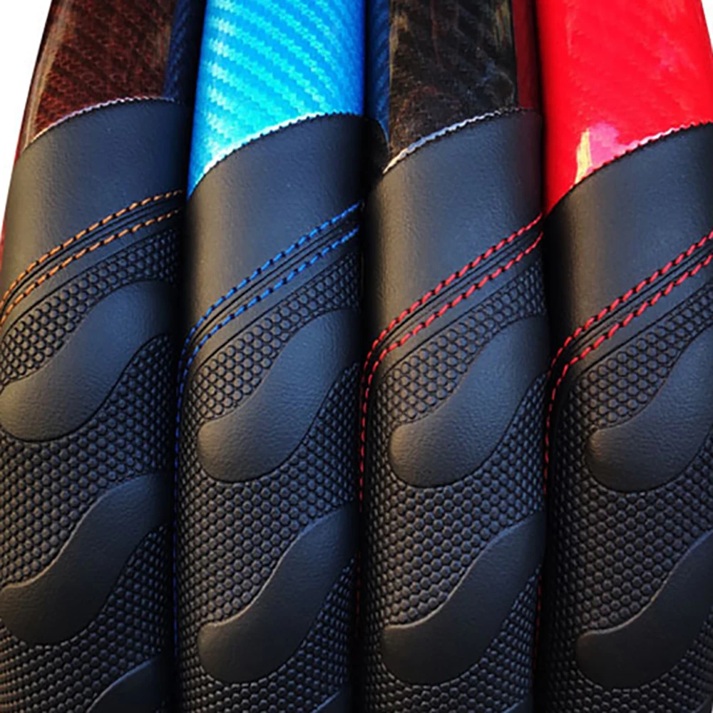 

QFHETJIE Car Steering Wheel Cover Carbon Fiber Three-dimensional Wear-resistant and Durable Fashion Interior Accessories