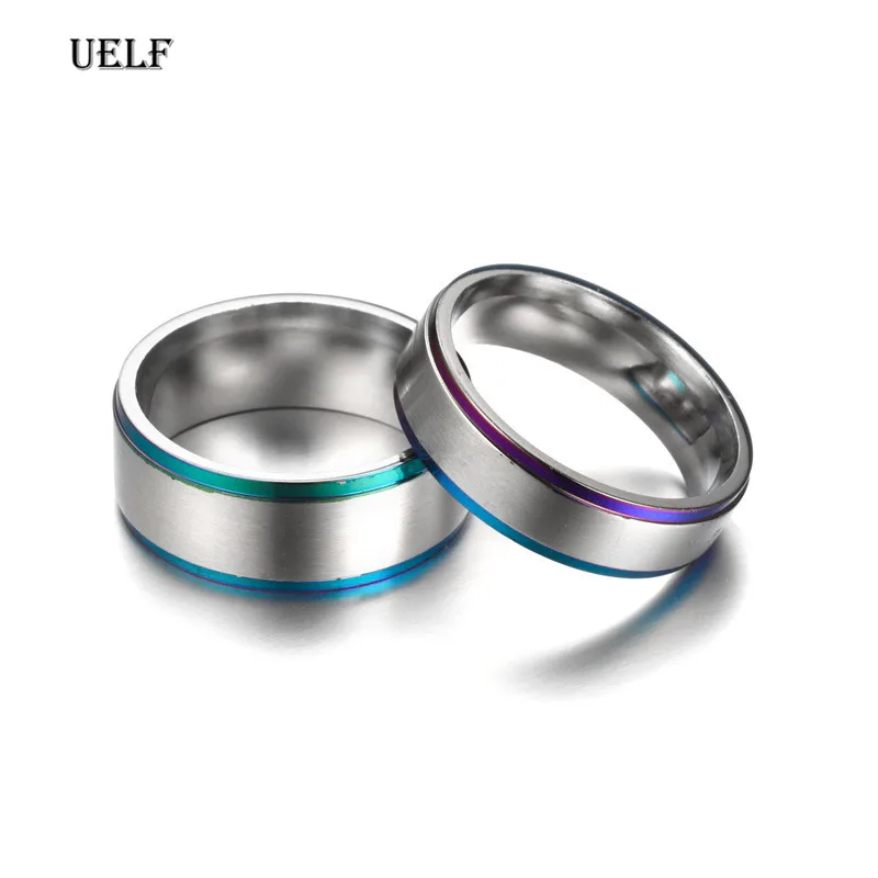 Mens Womens Rainbow Colorful LGBT Pulsera Ring Stainless Steel Wedding Band Lebian & Gay Rings Drop Shipping | Украшения и