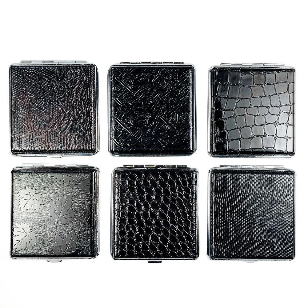 Кожаный металлический чехол для сигарет 1 шт. 20 палочек контейнер аксессуары