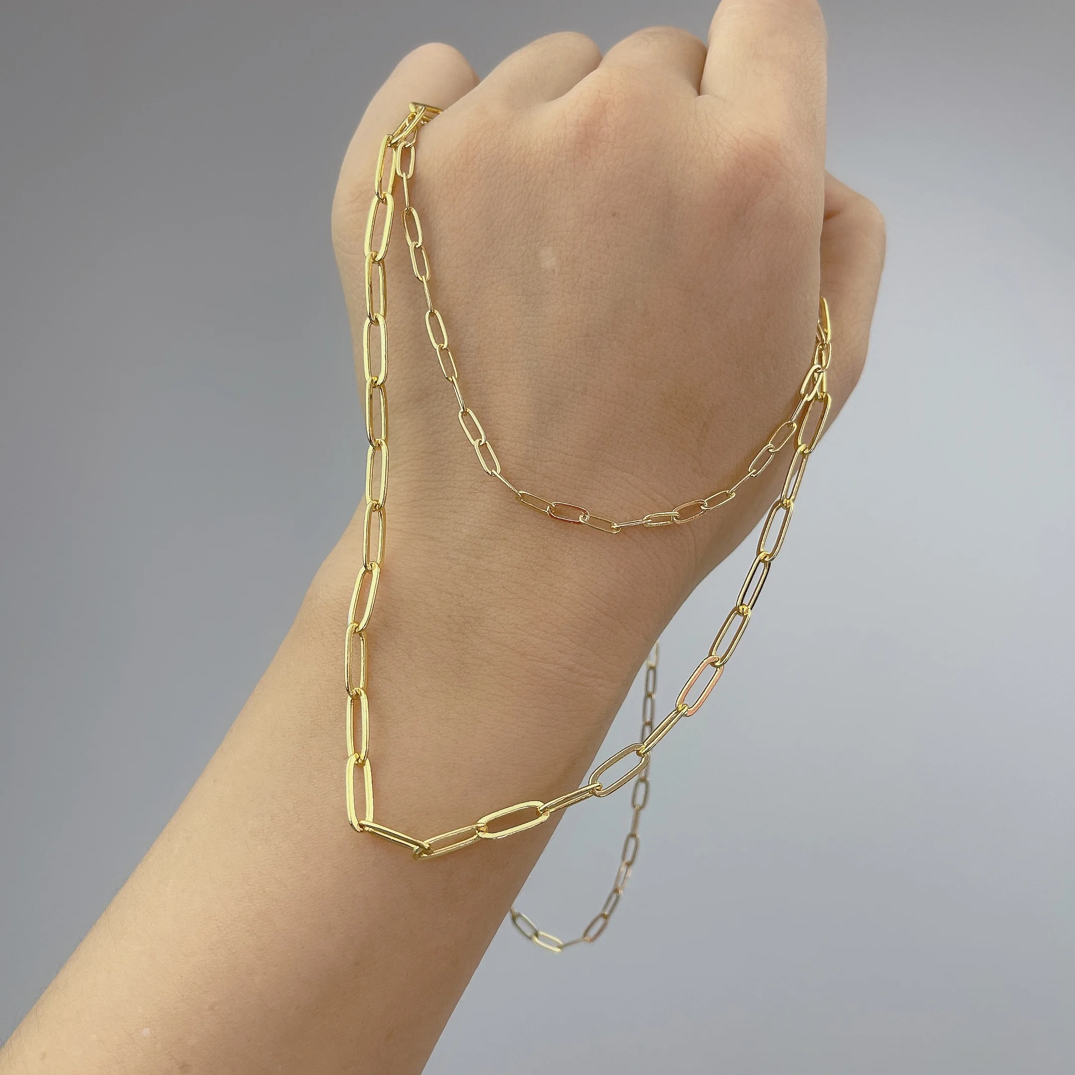 

Цепочка с покрытием только без букв, 18 К, 10 шт.