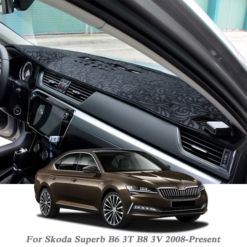 Car Styling Dashboard Protective Mat Shade Cushion Pad Interior For Skoda Superb B6 3T B8 3V 2008-Present LHD&ampRHD Accessories |