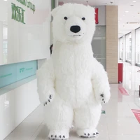 mascot costume white polar bear inflatable costume for advertising 2m2 6m3m tall long hair suitable for 1 6m to 1 95m adult