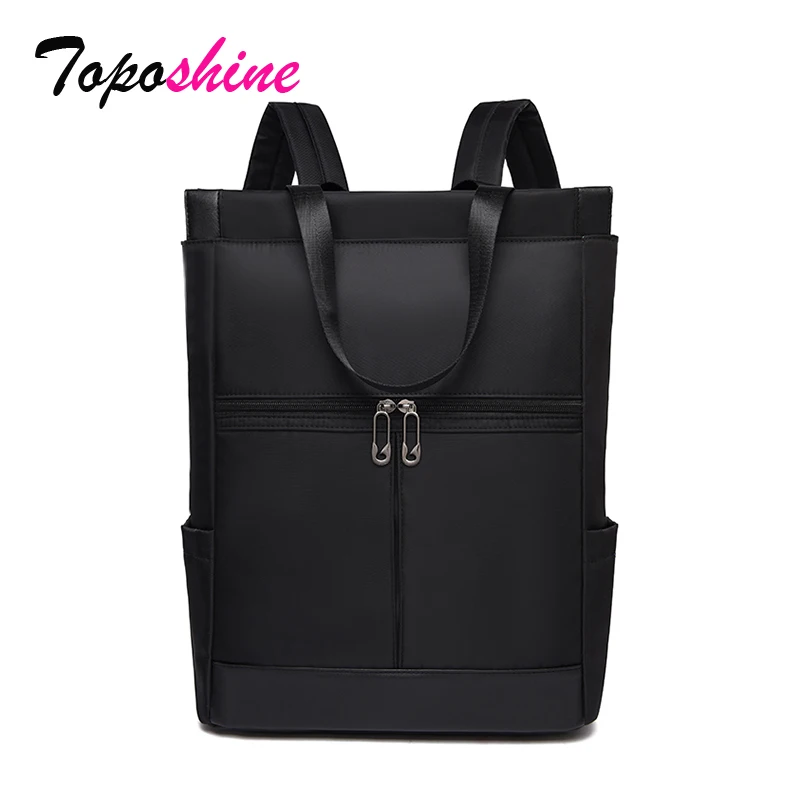 Toposhine Oxford женские рюкзаки модные школьные сумки в консервативном стиле для девочек на молнии Женский Черный дорожный мягкий рюкзак сумка