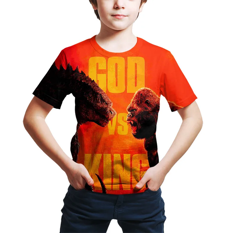 

2021 Novelty Children's 3d T-shirt Dinosaur Print Boy's T-shirt Fun T-shirt O-neck Short Sleeve Boys And Girls Tops Women's Tops