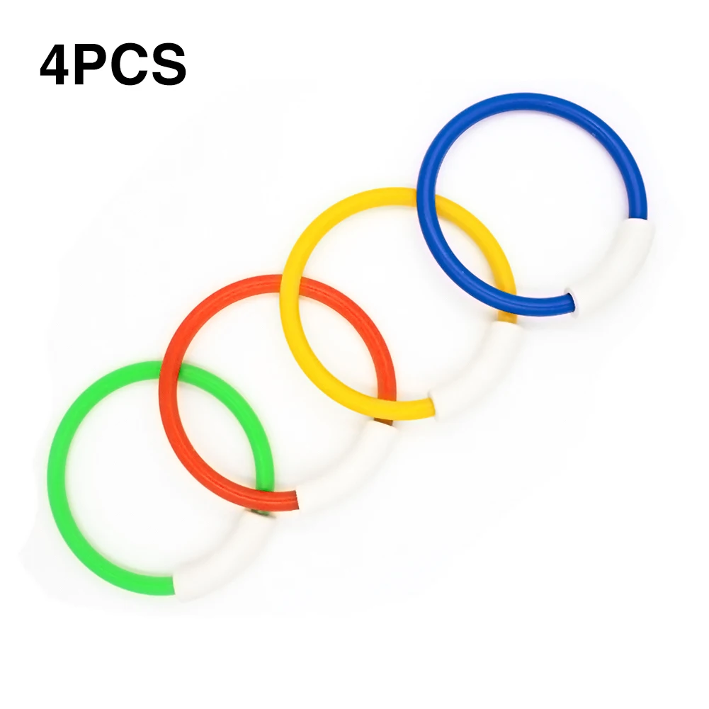 

4pcs Diving Rings, Underwater Swimming Rings, Sinking Pool Toy Rings For Kid Children