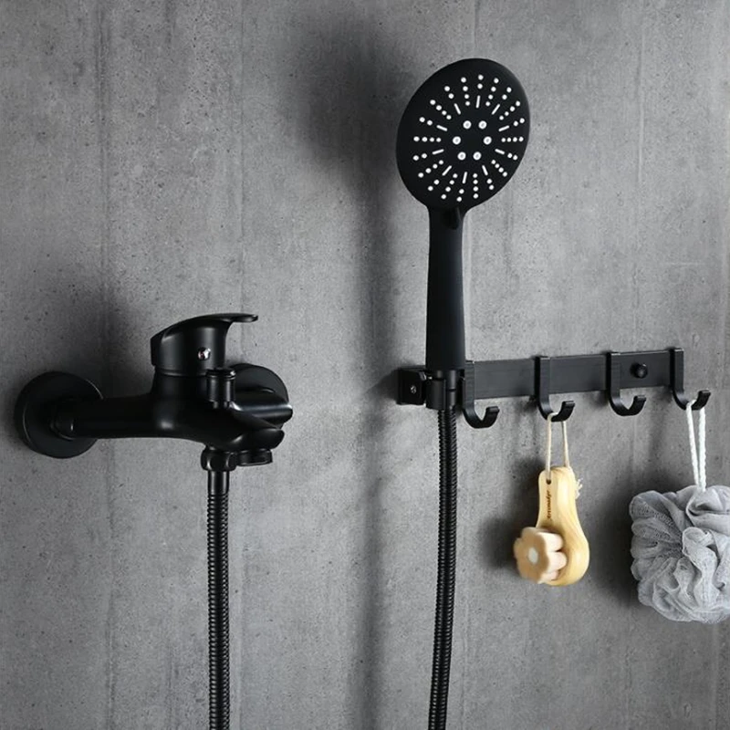 1 комплект смеситель для ванной ванна с одной ручкой холодной и горячей воды с ручным душем, установленный на стену ванная ванна.