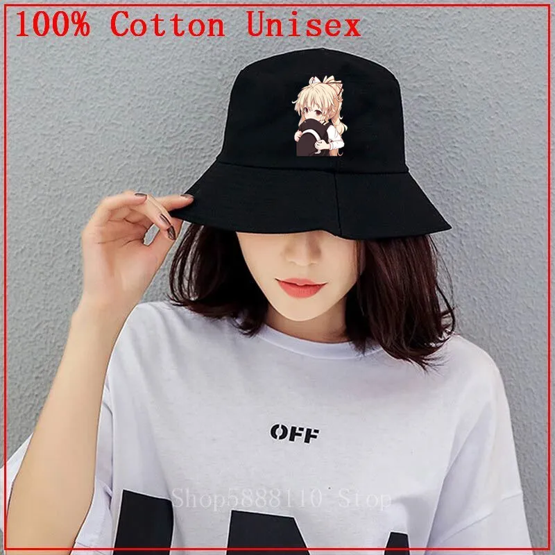 TouHou Project Hakurei Reimu Kirisame Marisa Bucket Hat Men Women Summer Cosplay Costume Panama Cap bob Fisherman | Аксессуары для