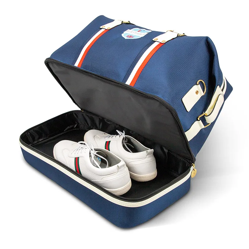 PLAYEAGLE Golf Boston Bag with Shoes Layer Modern Sports Storage Bag Large Capacity Golf Travel Clothing Bag with Carry Strap