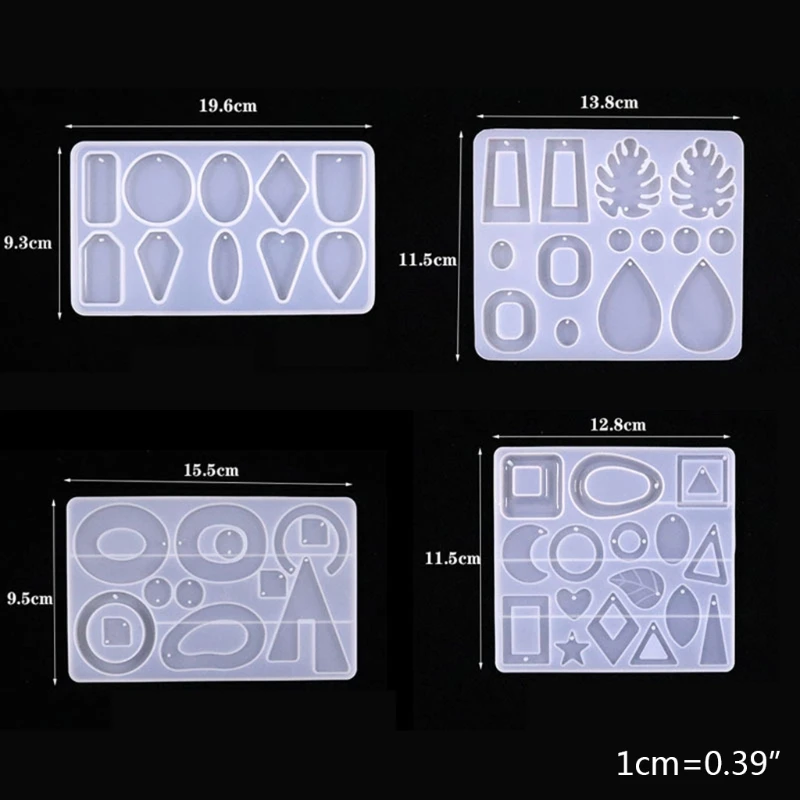 

066C Earrings Epoxy Resin Molds DIY Crafts Necklace Jewelry Pendant Silicone Mould