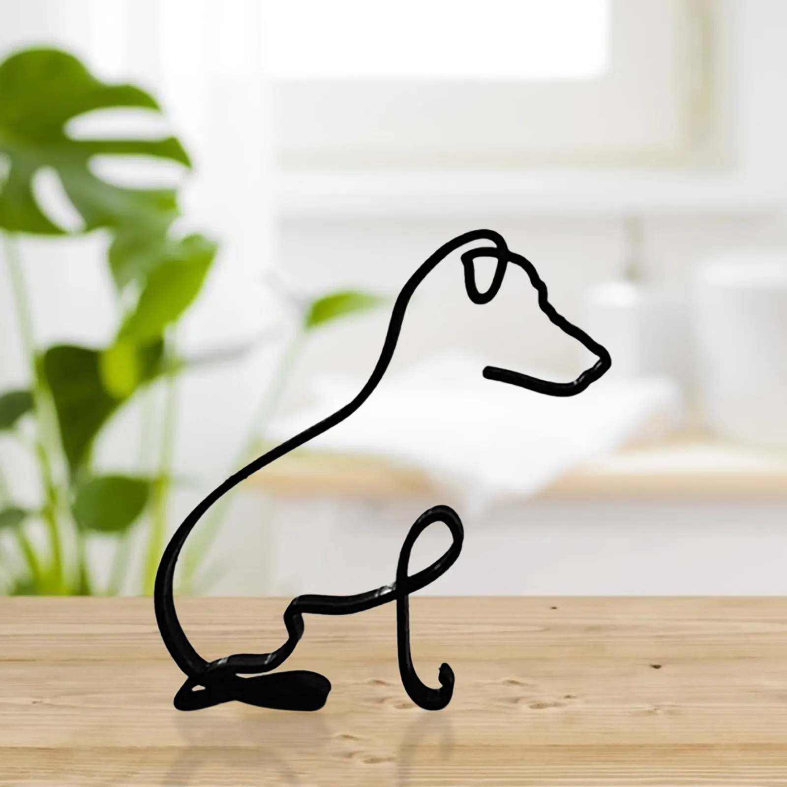 Креативная Минималистичная Художественная Скульптура собаки из кованого железа