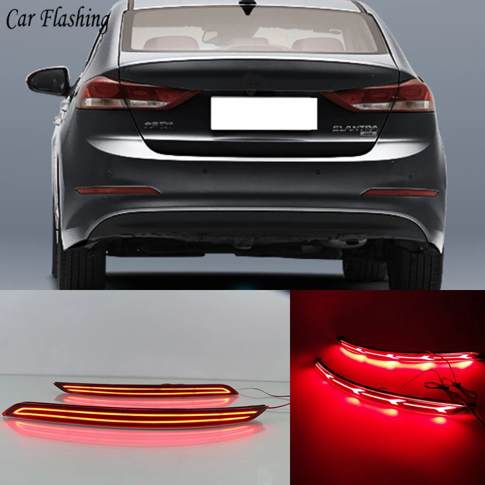 2 шт. светодиодный для Hyundai Elantra 2016 2017 2018 2019 Задний фонарь тормоза задняя
