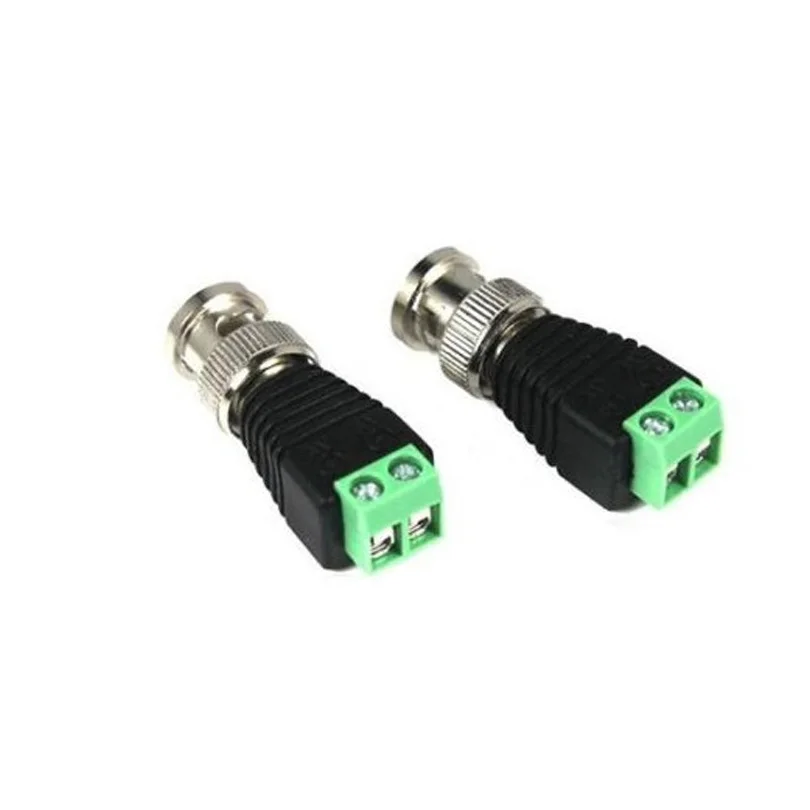 ANPWOO 2pcs/lot Mini Coax BNC Connector UTP Video Balun Plug DC Adapter For CCTV Camera | Безопасность и защита