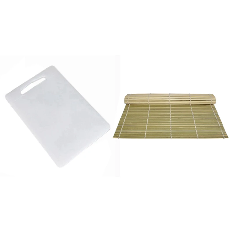 1 шт. квадратная разделочная доска кухонная и роликовый каток для суши бамбуковый