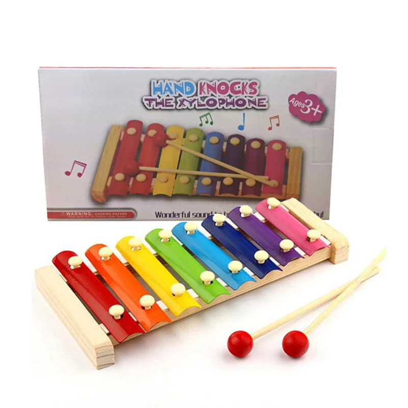 

Baby Toys Xylophone Educational Toy Wooden Eight-Notes Frame Style Musical Game Toddler Kids Children 2 to 4 years old