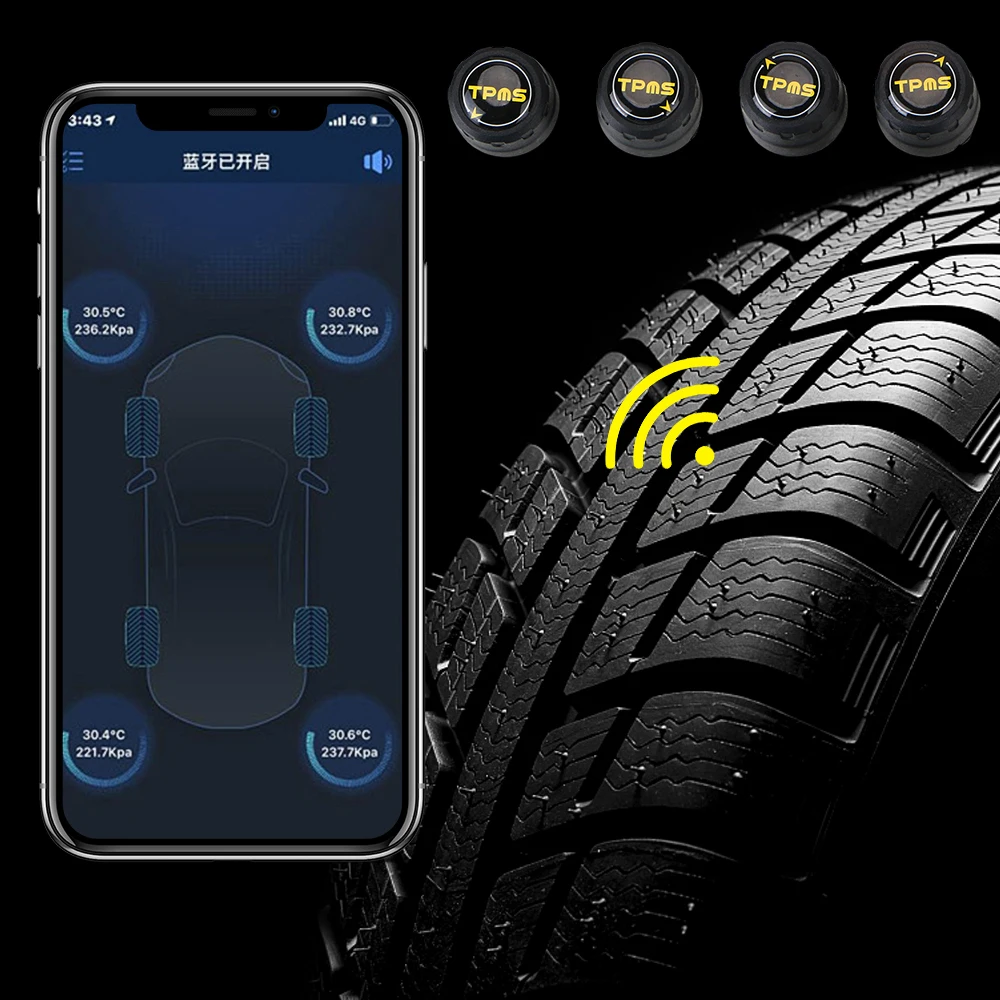 Универсальный Автомобильный датчик давления в шинах Android iOS BLE TPMS