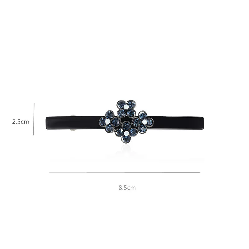 

CHIMERA Simple Rhinestone French Barrettes Hair Clip Fashion Acrylic Hair Pins for Women Hairgrips Elegant Bling Hair Jewelry
