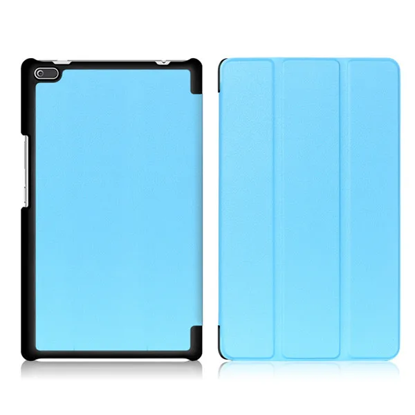 tian lan Чехол для lenovo Tab 4 8, TB-8504x кожаный чехол smart Cover для lenovo TAB 4 8 TB-8504F TB-8504N TB-8504 чехол для планшета откидная крышка - Цвет: tian lan