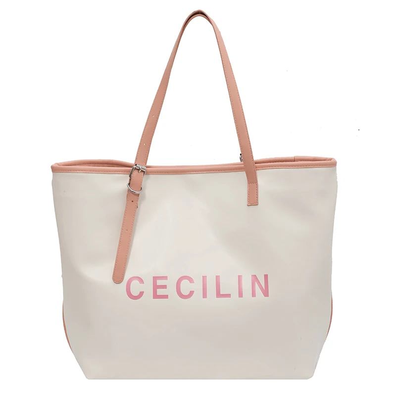 

2021 Summer Large-Capacity Fashion Wild Western Letter Printing Brand Luxury Women Shoulder School Commuter Tote Underarm Bag