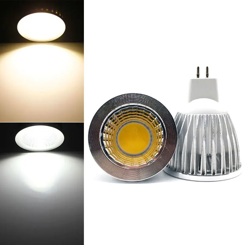 6 Вт Диммируемый Светодиодный лампа направленного света COB свет AC/DC 12V Замена