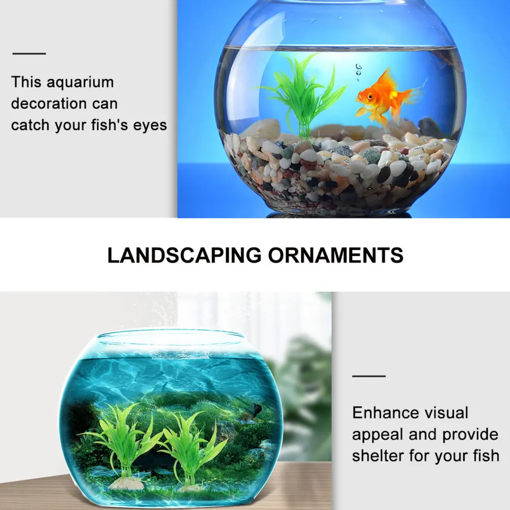

10Pcs Simulation Fish Tank Landscape Tank Decoration Fish Tank Accessories Ornament