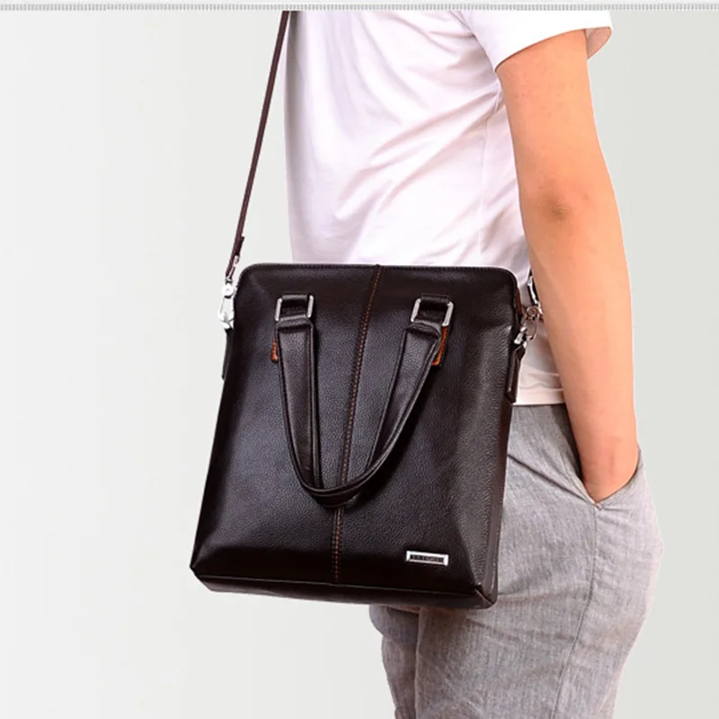 Мужская сумка повседневный портфель мужская деловая на плечо кожаная