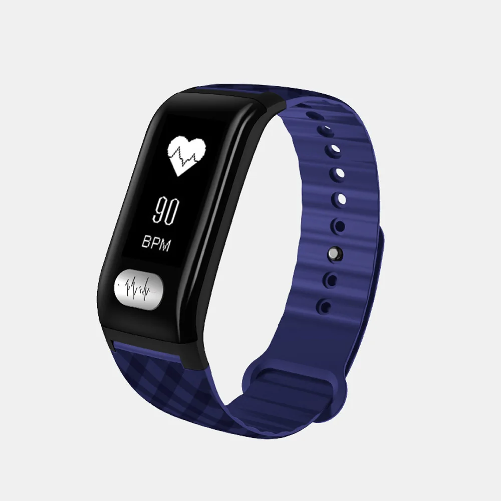 Крови Давление смарт браслет на запястье монитор ЭКГ дыхание поезд Smart Watch