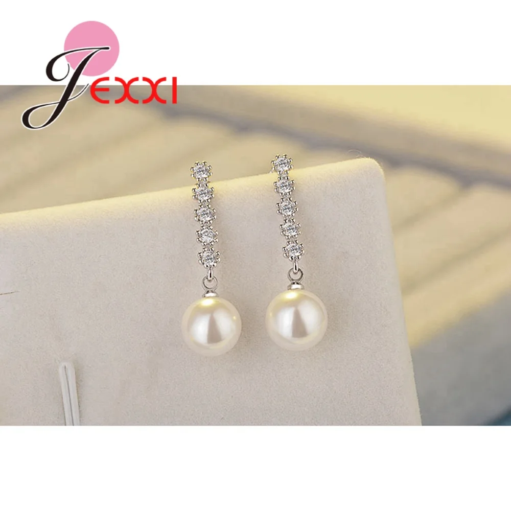Женские длинные серьги с искусственным жемчугом корейский тренд из