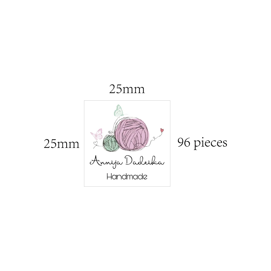 Этикетки для глажки на заказ 96 штук логотип или текст наклейки одежды квадратные