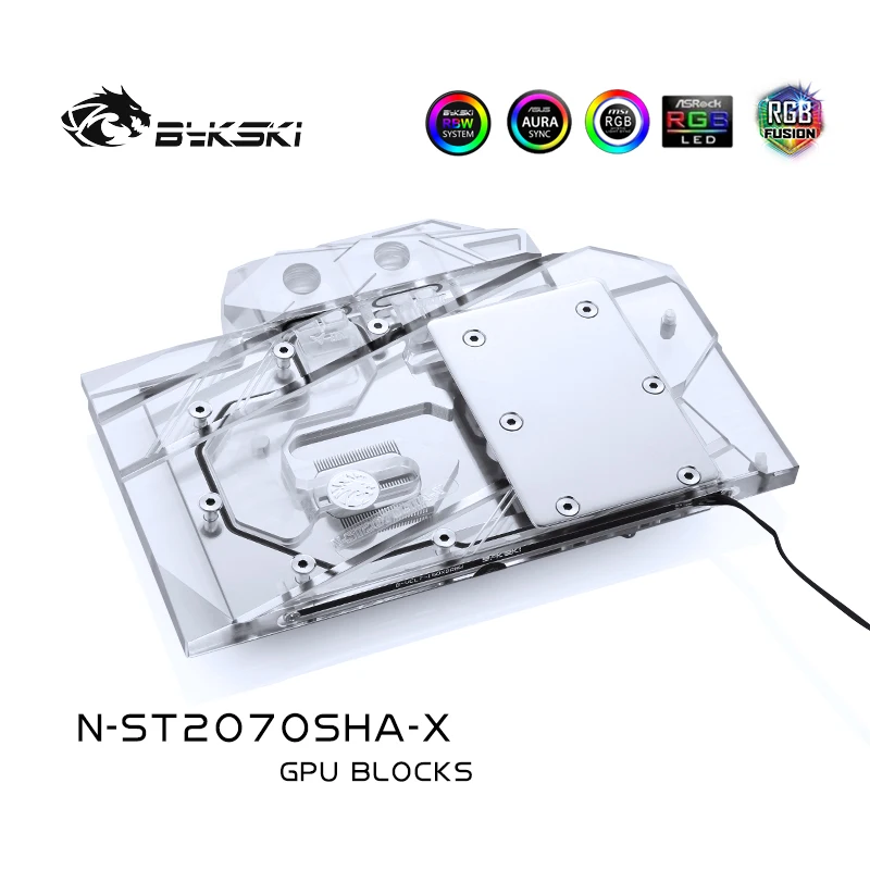 

Водоблок Bykski для ZOTAC RTX2070 SUPER 8GD6 MINI OC/полное покрытие медный радиаторный блок/3-контактный 5 в A-RGB/4-контактный 12 в RGB